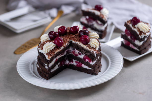 Sweet Homemade Black Forest Cake Ready to Eat